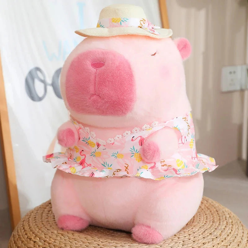 kawaiies-softtoys-plushies-kawaii-plush-Summer Loving Capybara Plush Soft toy Pink 5in / 12cm (Keychain) 