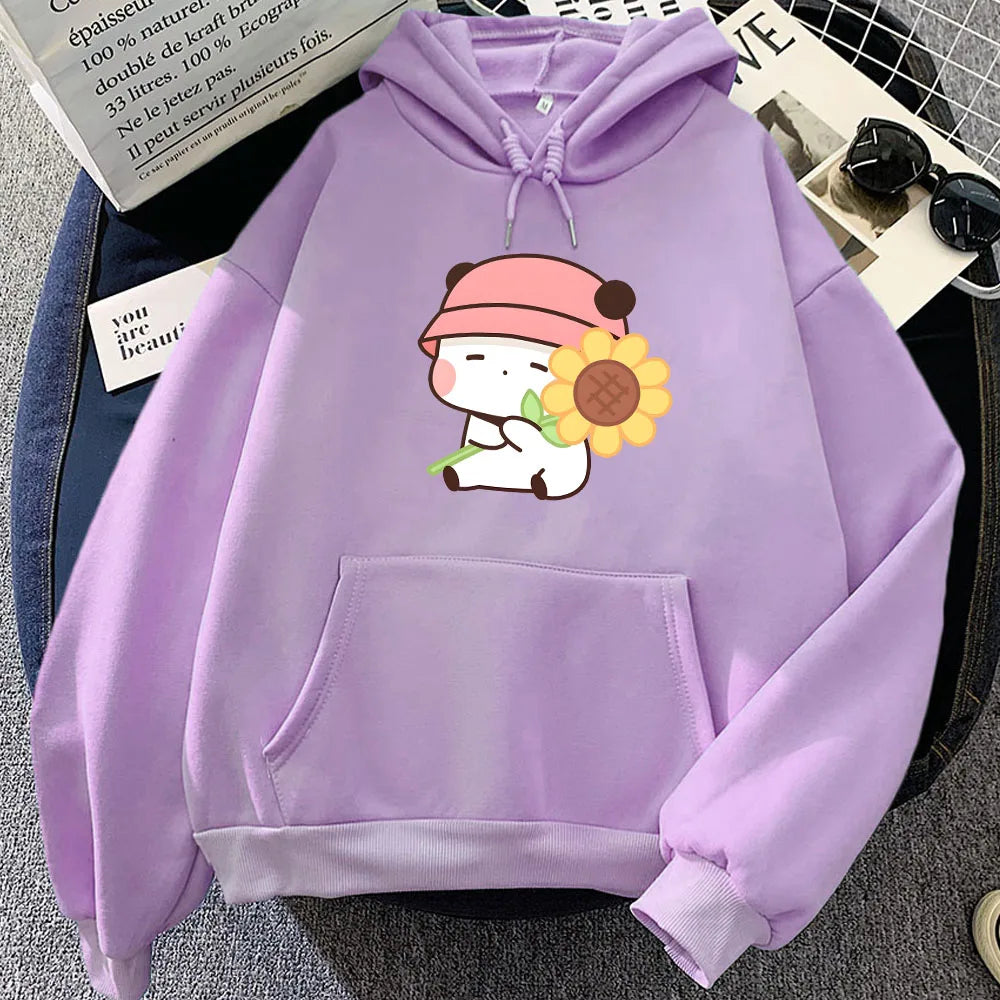 kawaiies-softtoys-plushies-kawaii-plush-Sunflower Panda Unisex Hoodie Apparel Purple XS 