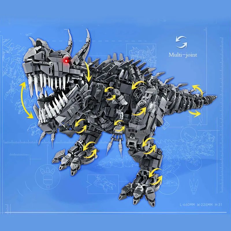 kawaiies-softtoys-plushies-kawaii-plush-Super Mech Colossal Carnotaurus Dinosaur Building Set | NEW Build it 