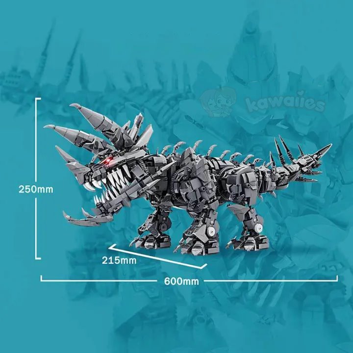 kawaiies-softtoys-plushies-kawaii-plush-Super Mech Colossal Triceratops Dinosaur Building Set Build it 