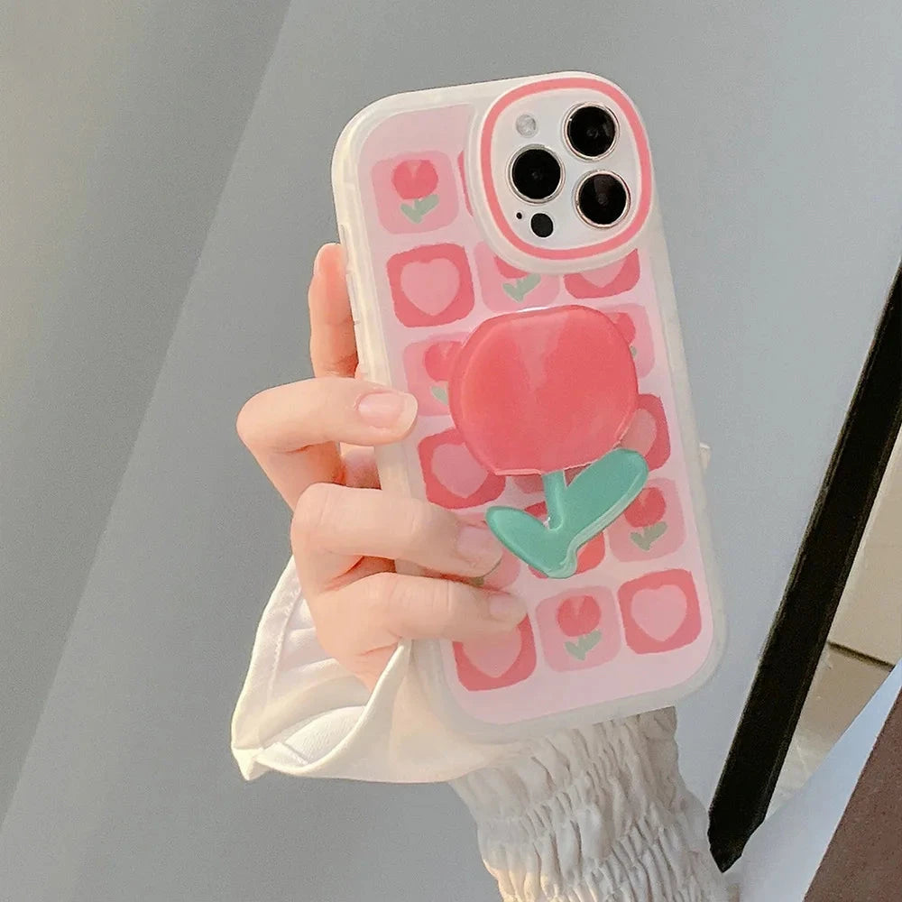 kawaiies-softtoys-plushies-kawaii-plush-Sweet Rose iPhone Case with Holder Accessories 