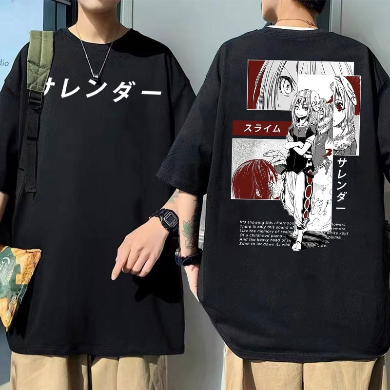 kawaiies-softtoys-plushies-kawaii-plush-Tensura Japanese Anime Girl T-shirt | NEW Tops Black XS 