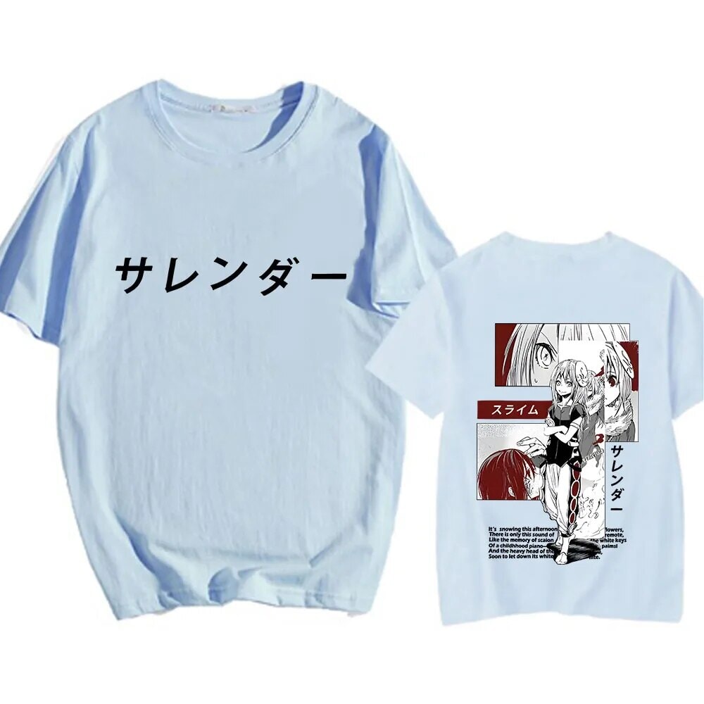 kawaiies-softtoys-plushies-kawaii-plush-Tensura Japanese Anime Girl T-shirt | NEW Tops Blue XS 