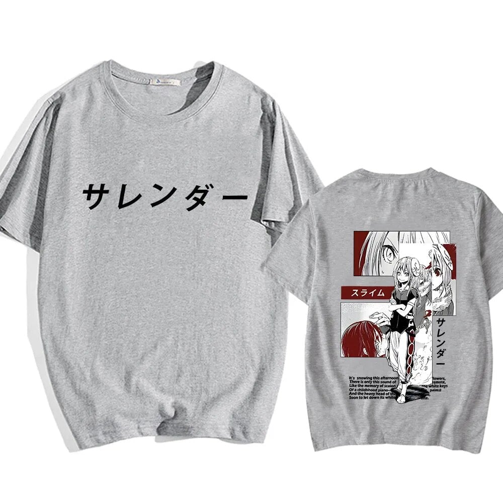 kawaiies-softtoys-plushies-kawaii-plush-Tensura Japanese Anime Girl T-shirt | NEW Tops Gray XS 