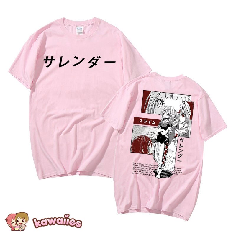 kawaiies-softtoys-plushies-kawaii-plush-Tensura Japanese Anime Girl T-shirt | NEW Tops Pink XS 