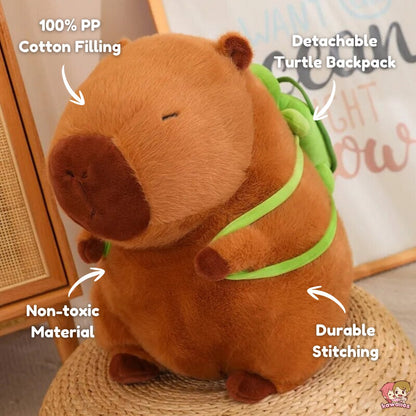 kawaiies-softtoys-plushies-kawaii-plush-The Adorable Capybara Turtle Back Pack Plushies Soft toy 