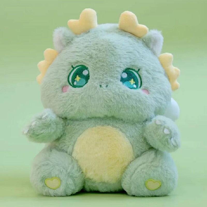 kawaiies-softtoys-plushies-kawaii-plush-The Fluffy Baby Dragon Plush Family | NEW Green 