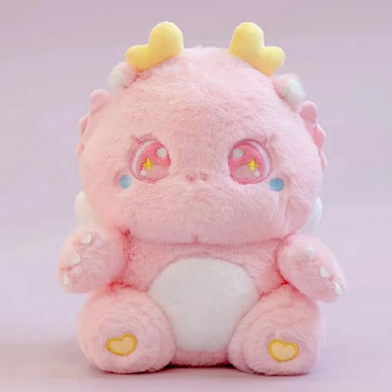 kawaiies-softtoys-plushies-kawaii-plush-The Fluffy Baby Dragon Plush Family | NEW Pink 