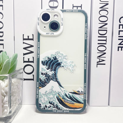 kawaiies-softtoys-plushies-kawaii-plush-The Great Wave Off Kanagawa Japanese-themed iPhone Case Accessories Green iPhone 7 8 SE2 