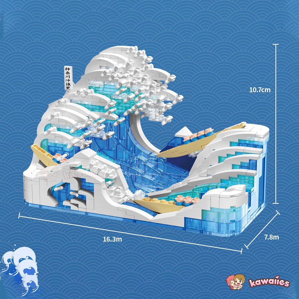 kawaiies-softtoys-plushies-kawaii-plush-The Great Wave off Kanagawa Micro Building Sets | NEW Build it 