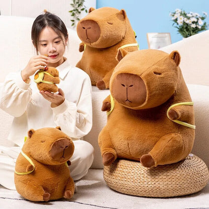 kawaiies-softtoys-plushies-kawaii-plush-The Kawaii Capybara with Mini Avocado Backpack Plushie Soft toy 