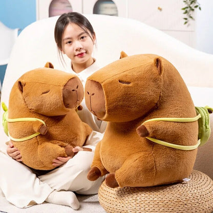 kawaiies-softtoys-plushies-kawaii-plush-The Kawaii Capybara with Mini Avocado Backpack Plushie Soft toy 