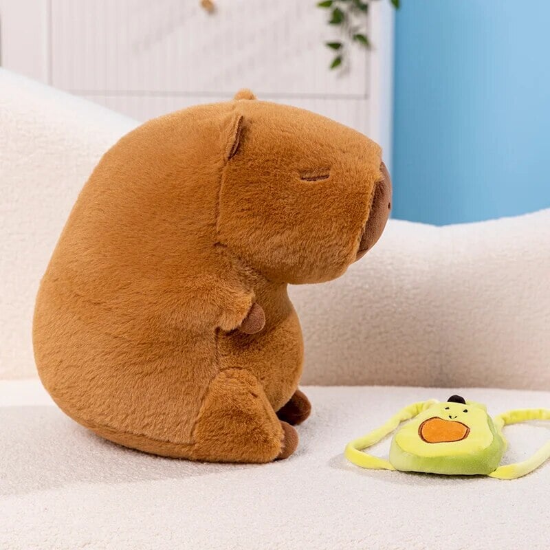 kawaiies-softtoys-plushies-kawaii-plush-The Kawaii Capybara with Mini Avocado Backpack Plushie Soft toy 
