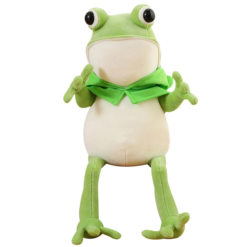 kawaiies-softtoys-plushies-kawaii-plush-Tito the Funny Green Frog Plush with Hat Soft toy 