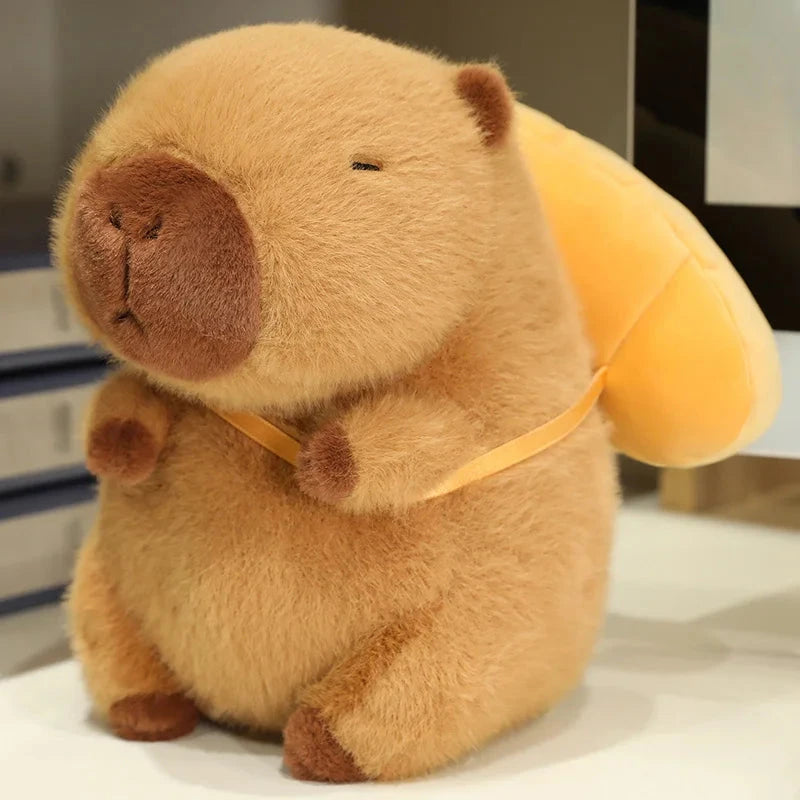 kawaiies-softtoys-plushies-kawaii-plush-Toasted Croissant Capybara Plushies Soft toy Baguette Backpack 10cm 