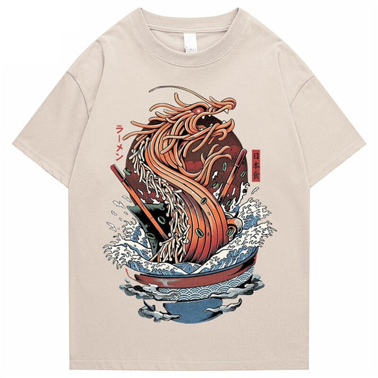 kawaiies-softtoys-plushies-kawaii-plush-Tokyo Noodle Dragon Unisex Cotton Tee Apparel 
