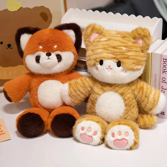 kawaiies-softtoys-plushies-kawaii-plush-Tomo & Mikan the Cat & Red Panda Plush Buddies Soft toy 