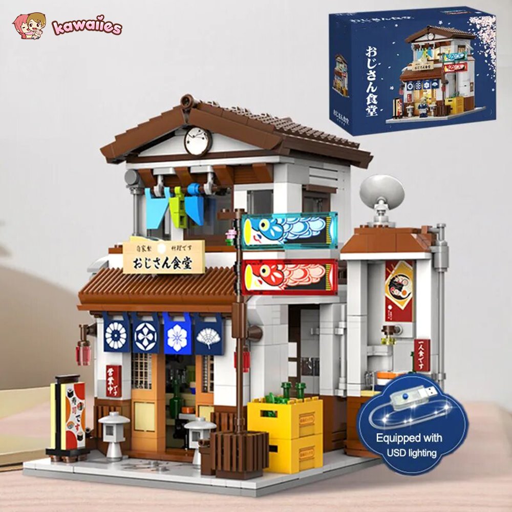 kawaiies-softtoys-plushies-kawaii-plush-Traditional Local Japanese Restaurant LED Building Set Build it 