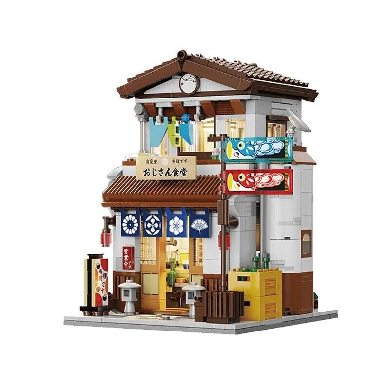 kawaiies-softtoys-plushies-kawaii-plush-Traditional Local Japanese Restaurant LED Building Set Build it No Box 