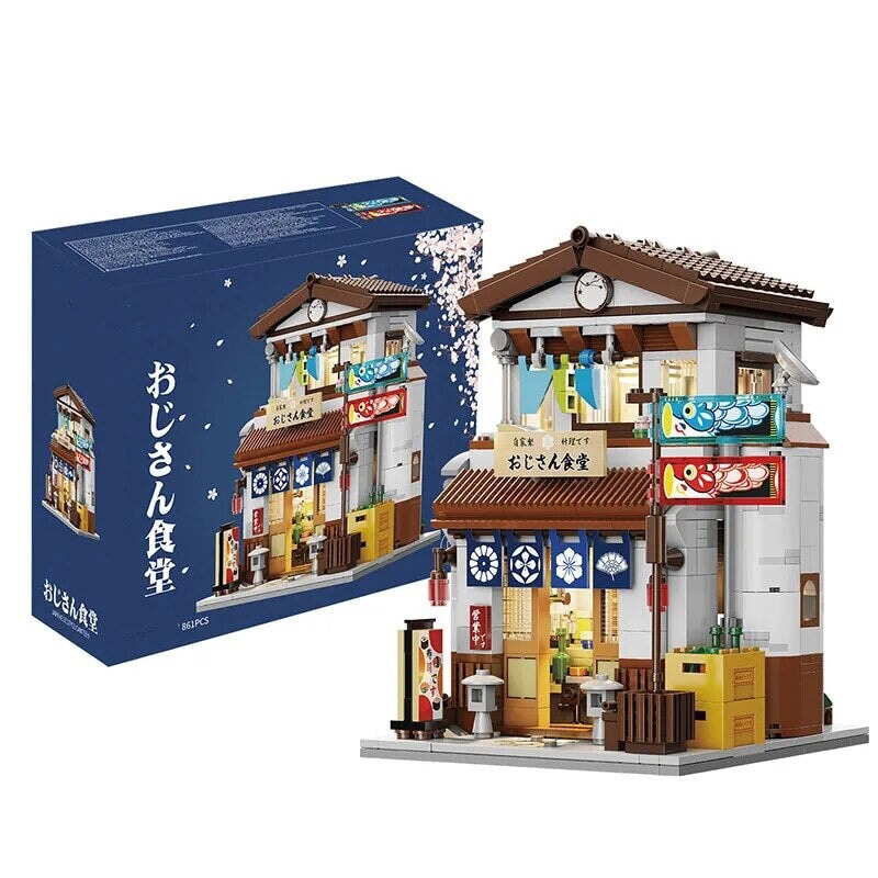 kawaiies-softtoys-plushies-kawaii-plush-Traditional Local Japanese Restaurant LED Building Set Build it With Box 