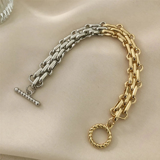 kawaiies-softtoys-plushies-kawaii-plush-Two-Tone Chunky Chain Bracelet Jewelry 