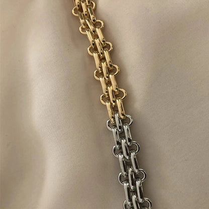 kawaiies-softtoys-plushies-kawaii-plush-Two-Tone Chunky Chain Bracelet Jewelry 