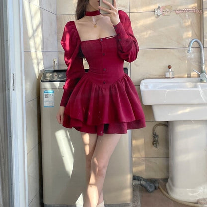 kawaiies-softtoys-plushies-kawaii-plush-Vintage Bodice Mini Dress Apparel 