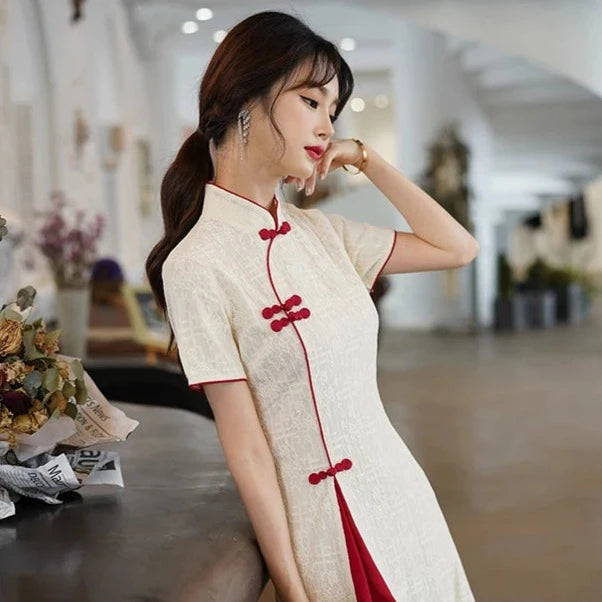 kawaiies-softtoys-plushies-kawaii-plush-Vintage Chinese Traditional Qipao Cheongsam Dress Apparel 