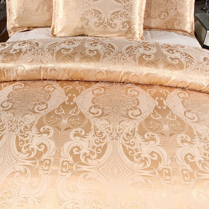 kawaiies-softtoys-plushies-kawaii-plush-Vintage White Cream Jacquard Bedding Set Luxury Bedding Sets 