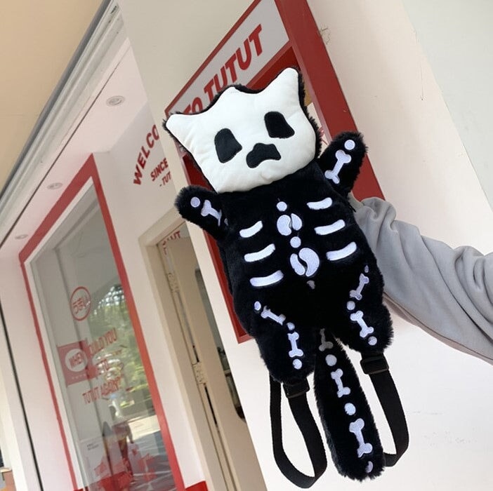 kawaiies-softtoys-plushies-kawaii-plush-Whisper the Mini Skeleton Plush Backpack Bags 