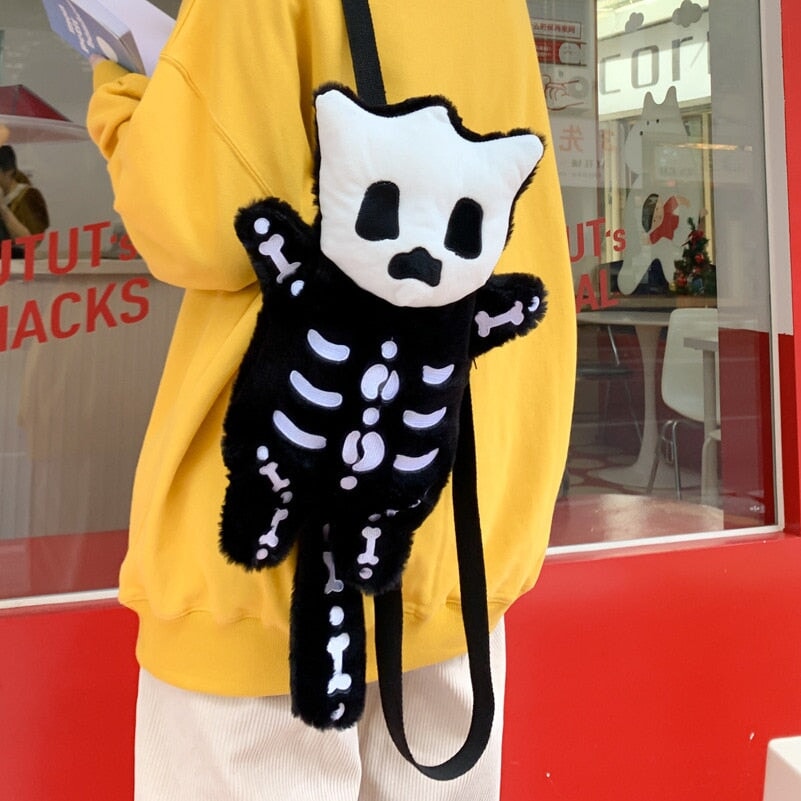 kawaiies-softtoys-plushies-kawaii-plush-Whisper the Mini Skeleton Plush Backpack Bags 