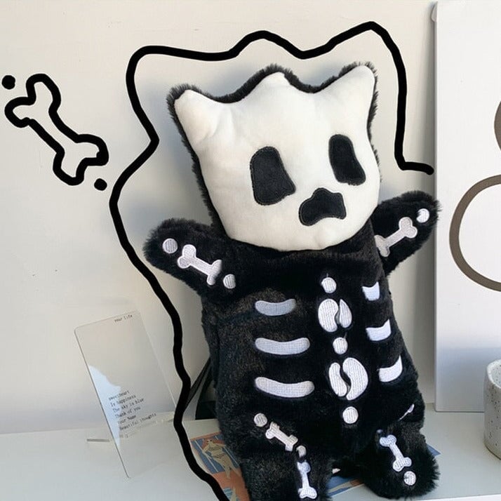 kawaiies-softtoys-plushies-kawaii-plush-Whisper the Mini Skeleton Plush Backpack Bags 