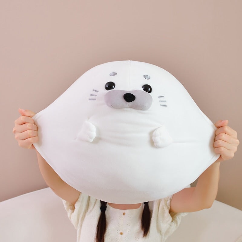 kawaiies-softtoys-plushies-kawaii-plush-White Blue Baby Seal Plushies | NEW Soft toy 