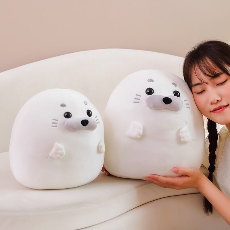 kawaiies-softtoys-plushies-kawaii-plush-White Blue Baby Seal Plushies | NEW Soft toy 