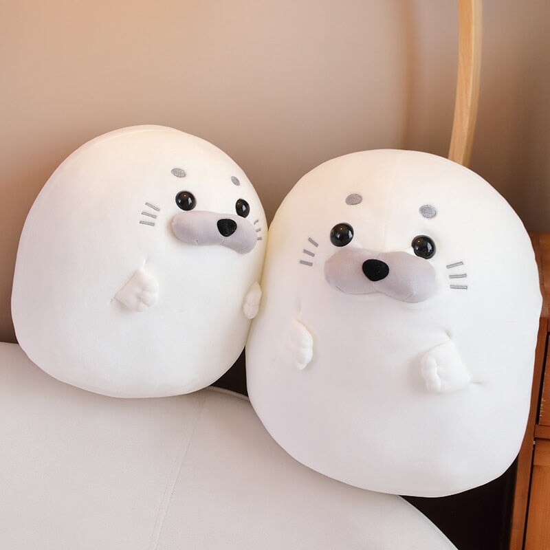 kawaiies-softtoys-plushies-kawaii-plush-White Blue Baby Seal Plushies | NEW Soft toy 