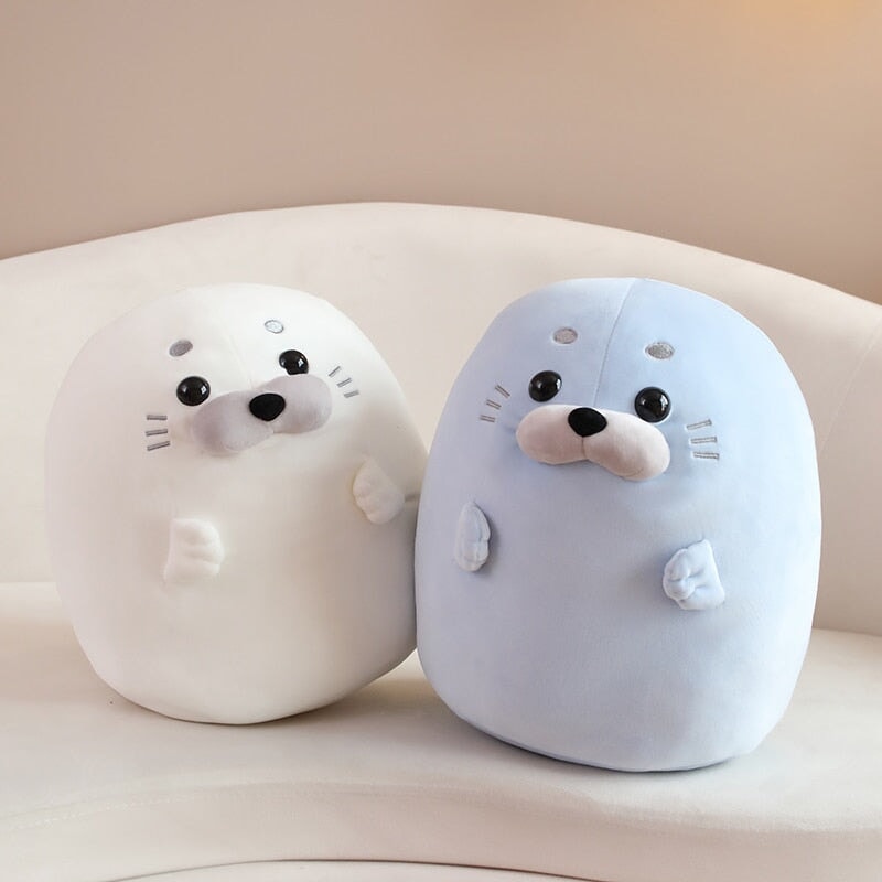 kawaiies-softtoys-plushies-kawaii-plush-White Blue Baby Seal Plushies | NEW Soft toy 