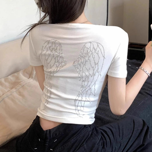 kawaiies-softtoys-plushies-kawaii-plush-White Gray Winged Gem B Women's Tee Apparel White S 
