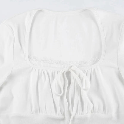 kawaiies-softtoys-plushies-kawaii-plush-White Harajuku Laced Women's Long Sleeve Top Tops 
