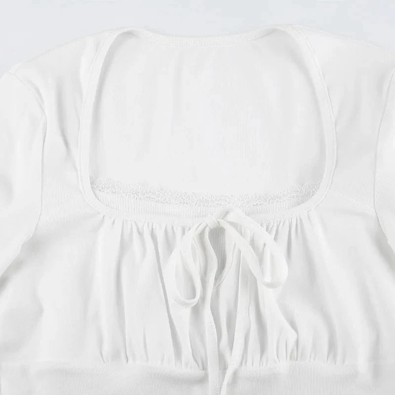 kawaiies-softtoys-plushies-kawaii-plush-White Harajuku Laced Women's Long Sleeve Top Tops 