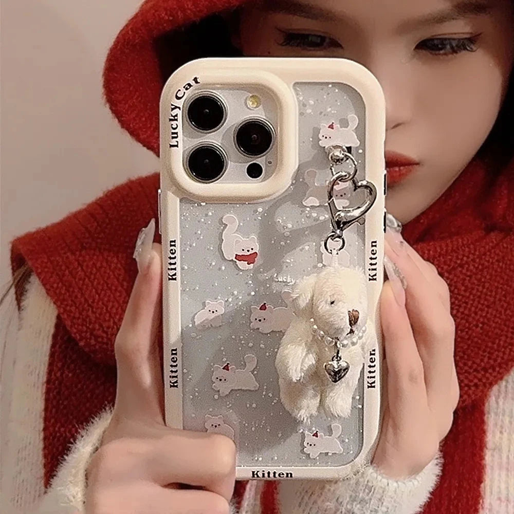 kawaiies-softtoys-plushies-kawaii-plush-Winter Snow Pearl Bear iPhone Case with Charm Accessories 