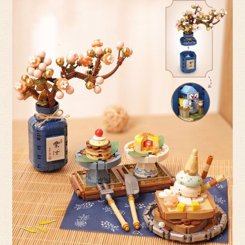 kawaiies-softtoys-plushies-kawaii-plush-Wonders of Asia Teatime Nano Building Set | NEW Build it 