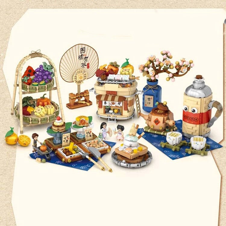 kawaiies-softtoys-plushies-kawaii-plush-Wonders of Asia Teatime Nano Building Set | NEW Build it 