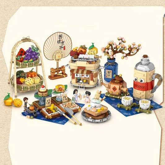 kawaiies-softtoys-plushies-kawaii-plush-Wonders of Asia Teatime Nano Building Set | NEW Build it 