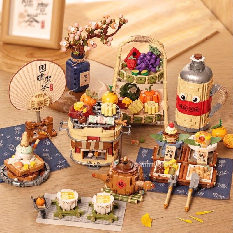kawaiies-softtoys-plushies-kawaii-plush-Wonders of Asia Teatime Nano Building Set | NEW Build it 