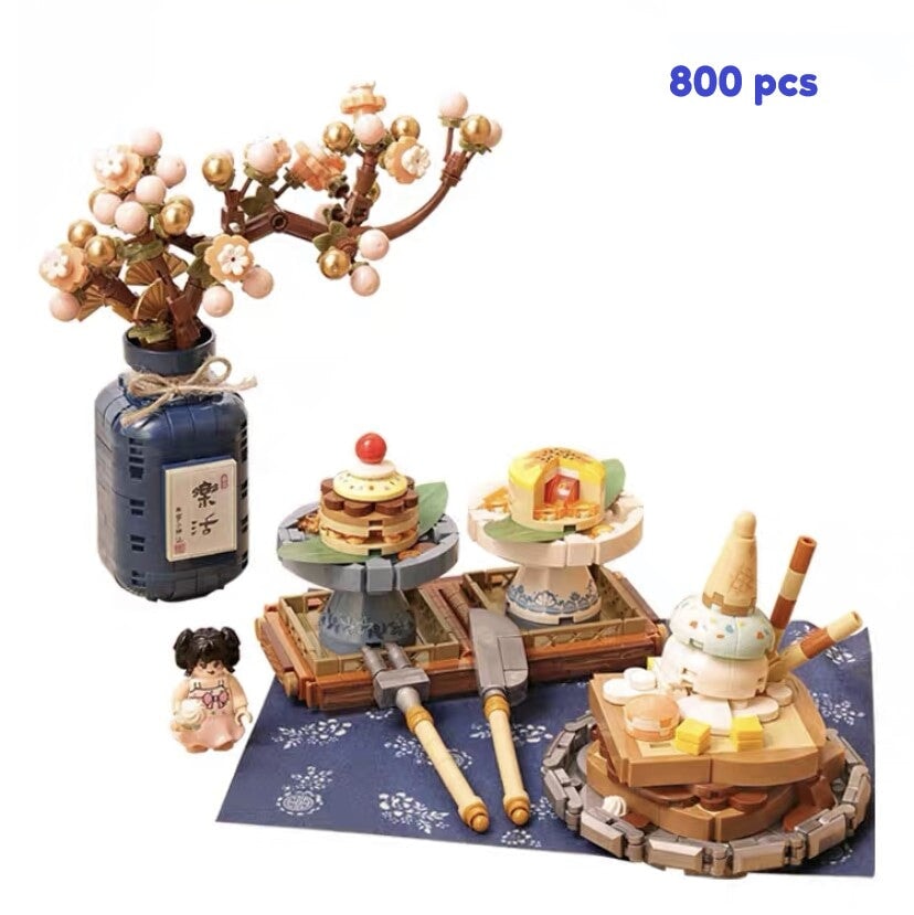 kawaiies-softtoys-plushies-kawaii-plush-Wonders of Asia Teatime Nano Building Set | NEW Build it Afternoon Tea 