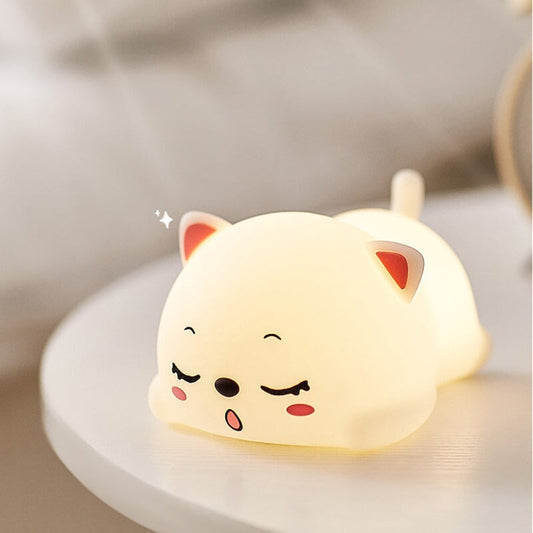 kawaiies-softtoys-plushies-kawaii-plush-Yawning Cat LED Night Light | NEW Home Decor 