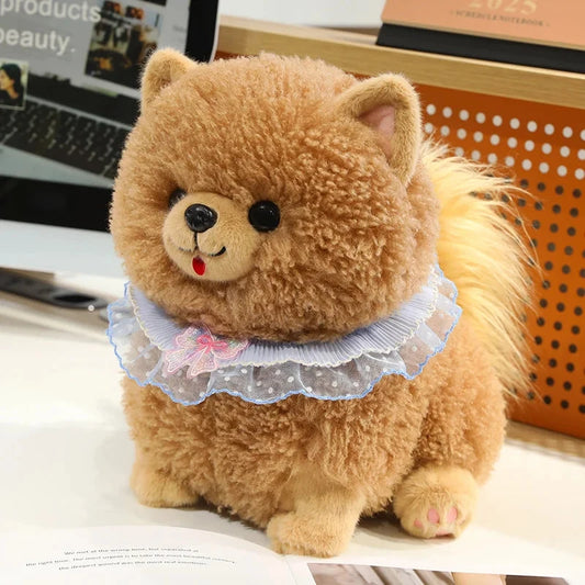 kawaiies-softtoys-plushies-kawaii-plush-Yumi and Koji the Pomeranian Dog Plushies Soft toy Brown (Koji) 25cm 