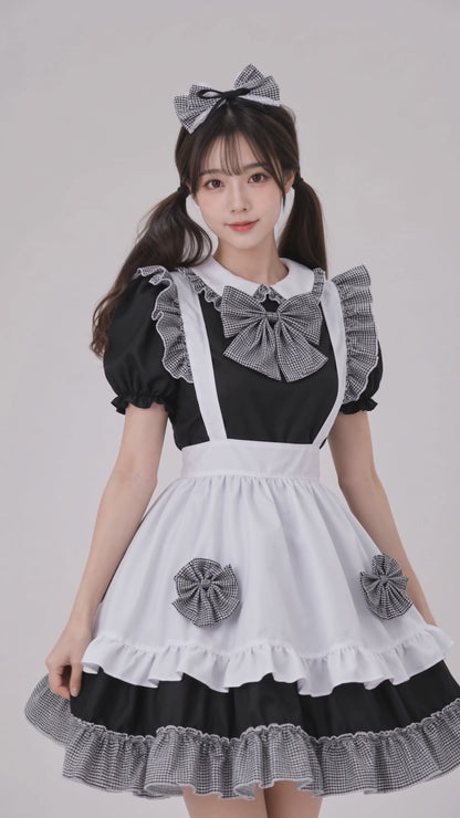 Kawaii Black Lolita Maid Cosplay Women's Dress