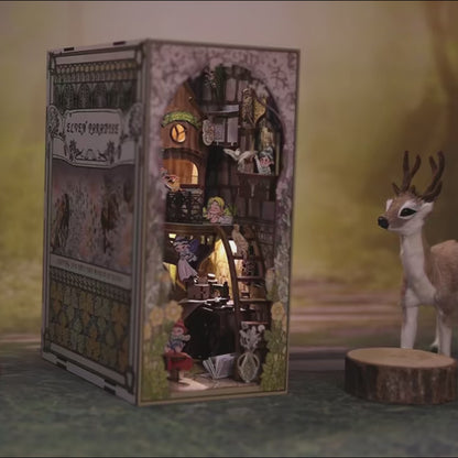 Elven Paradise Wooden Bookshelf Nook Kit