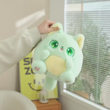 Rainbow Fluffy Cat Squad Ball Plushies